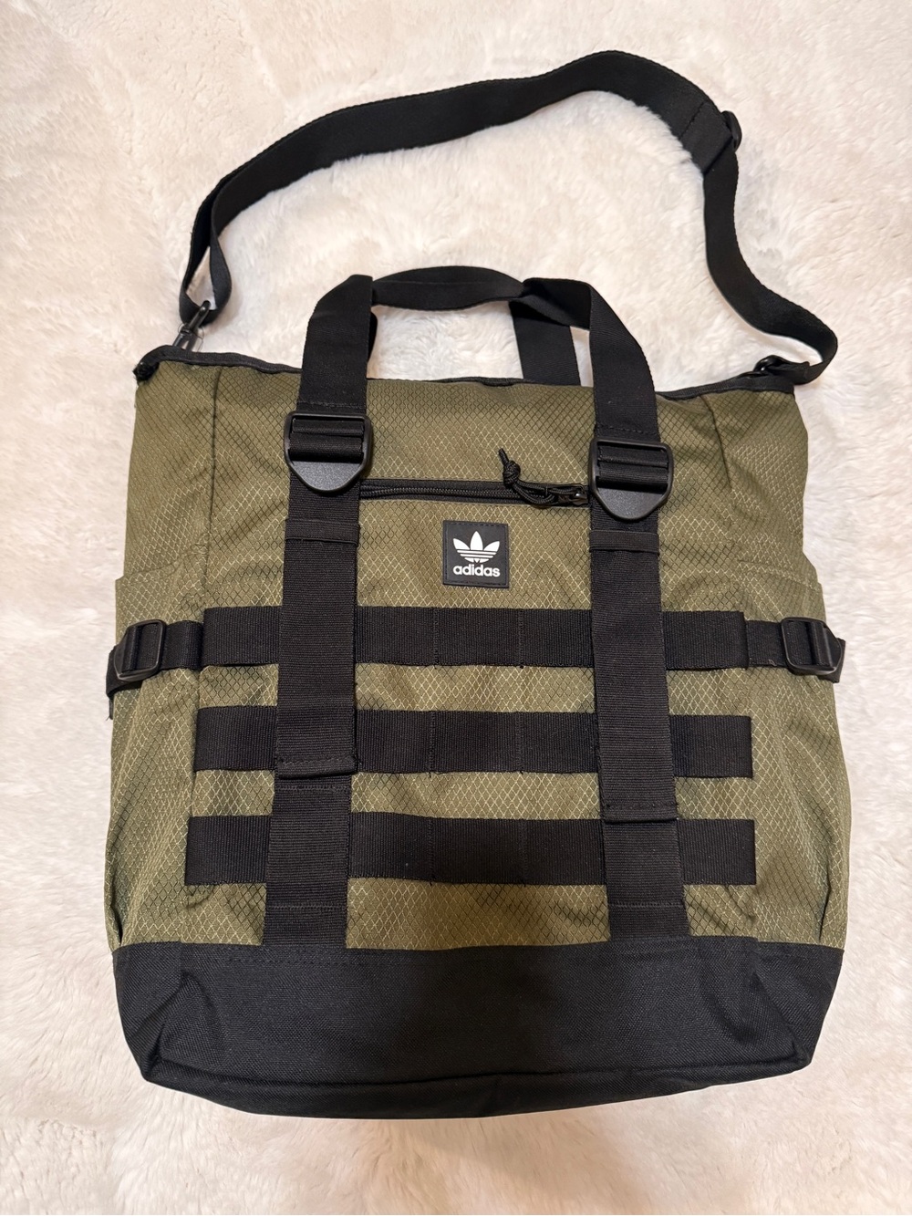 adidas Olive Green and Black Shoulder Messenger Bag